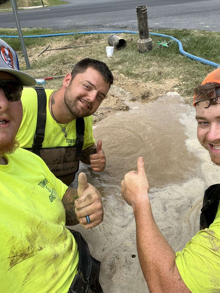 Repairing a Water Main Break on Dogwood, Summer 2024